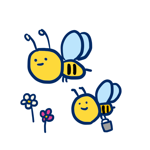 仕事中のミツバチ